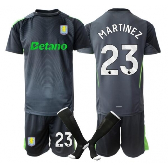 Billige Fotballdrakt Aston Villa Emiliano Martinez #23 Keeper Replika Hjemmedraktsett Barn 2025-26 Kortermet (med bukser)